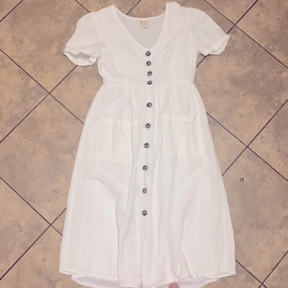 Japna brand white over the knees dress